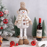 Christmas Snowman Telescopic Doll New Knitted Elk Doll Window Scene Christmas Decoration Merry Christma Gift