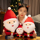 23-50cm Cute Santa Claus Snowman Elk Granny Plush Toys Christmas Decor Dolls Stuffed Soft for Baby Kids Gift