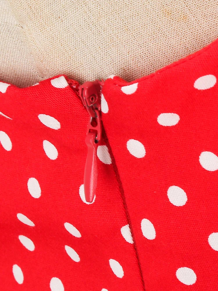red and white polka dot corset dress Hayley Mini Dress Red Polka Dot