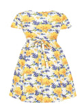 Women 3XL 4XL Vintage Floral Dress V-Neck Short Sleeve High Waist Party Vacation Summer Cocktail Long Dresses