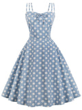 1950s Spaghetti Strap Polka Dot Dress