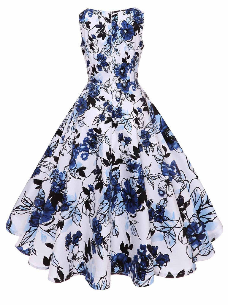 1950s Inspired Floral Swing Dress