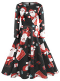 Black 1950s Christmas Santa Claus Dress