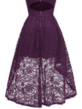 Vintage Lace Hi-Lo Back Hollow Out Dress