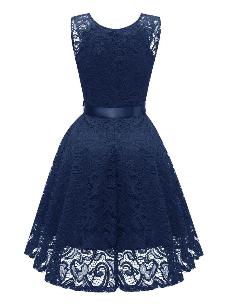 Special 1950s Lace Floral Bow Dress FashionLoveHunter Special 1950s Lace Floral Bow Dress FashionLoveHunter