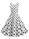 1950s Spaghetti Strap Polka Dot Dress