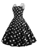 1950s Spaghetti Strap Polka Dot Dress