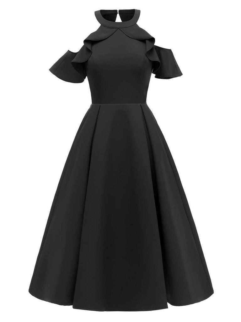 1950s Cold Shoulder Wedding Guest Dress FashionLoveHunter 1950s Cold Shoulder Wedding Guest Dress FashionLoveHunter