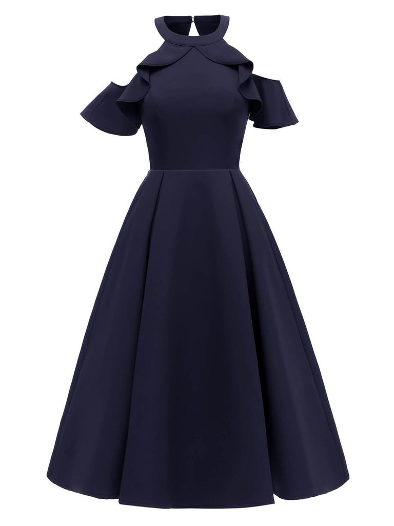 1950s Cold Shoulder Wedding Guest Dress FashionLoveHunter 1950s Cold Shoulder Wedding Guest Dress FashionLoveHunter