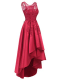 Vintage Lace Solid Hilo Formal Dress