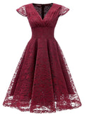 1950s Cap Sleeve Swing Lace Dress
