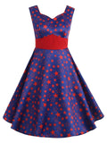 1950s Little Stars Sweetheart Neck Dress