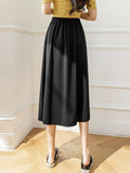 Ladies Elegant A-line Long Summer Korean Style Streetwear All-match Loose Women Casual Skirt