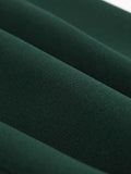 Sexy Ruched V-Neck High Waist Single Breasted Evening Party Dresses for Women Green Tie Back Vintage Swing Dress