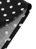 Halter Neck Buttons Polka Dot Women Rockabilly Vintage Pleated Dress Cotton Elegant Party Wear Ladies Dresses 1950s