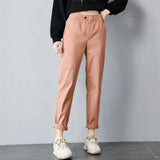 Temperament Casual Women Loose Slim Overalls High Waist Radish Bottoms Pants