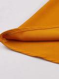 Ginger Knot Front Summer Vintage Pleated Dress Women Spaghetti Strap Vacation Party Polyester Dresses