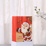 4/8/12pcs Merry Christmas Paper Gift Bags Santa Claus Candy Cookie Packing Bags Navidad Decoration