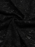 Hooded Black Lace Gothic Clothes Lolita Dresses for Women Flare Sleeve Lace-Up Back Medieval Vintage Maxi Dress