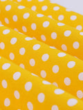 Sweetheart Neck Off Shoulder Party Elegant Women A-Line Vintage Dress Summer Clothes Cotton Polka Dot Dresses in Yellow