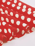 Spaghetti Strap Bow Front Polka Dot Vintage Fit and Flare Dresses 95% Cotton Women Summer Sexy Dress with 3XL 4XL