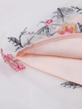 Floral Dress Women Elegant Luxury Embroidery Mesh Overlay 3/4 Length Sleeve Spring Women Party Vintage Pink Dresses