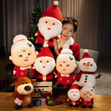 23-50cm Cute Santa Claus Snowman Elk Granny Plush Toys Christmas Decor Dolls Stuffed Soft for Baby Kids Gift