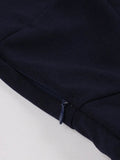 Turn-Down Collar Mesh 3/4 Length Sleeve Elegant Navy Blue Dresses for Women Evening Party Vintage Style Mini Dress