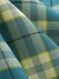 Penter-Pan Collar Button Front Green Plaid Rockabilly Vintage Dresses for Women High Waist Elegant A-Line Dress