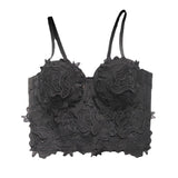 Sexy Outfits Female Corset With Cups Nightclub Party Short Women Camis In Bra Cropped Sleeveless Crop Top YH8283