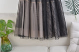 Women Slim A-Line Casual Sweet Mesh Lace Elastic High Waist Patchwork Skirts