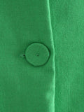 Linen Thin Section Medium Long Green Design Feeling Loose Suit