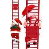 Electric Climbing Ladder Music Santa Claus Christmas Ornament Decoration Home Hanging Decor New Year Gift