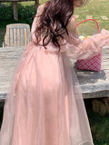 Women Summer Elegant Holiday Midi Dress Vintage Lady Party Vestidos Prom Robe