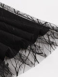 Criss Cross Eyelet Detail Halloween Cosplay Evening Party Dresses for Women High Waist Vintage Mesh Overlay Corset Dress