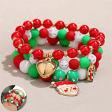 Bohemian Stretch Beads Bracelets for Women Christmas Multilayered Stackable Bracelet Set Girls Multicolor Charm Jewelry Gift