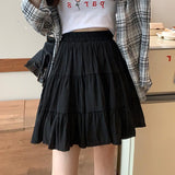 Women Summer Casual Skirts Fashion Korean Style All-match Loose Ladies High Waist A-line Short Skirt