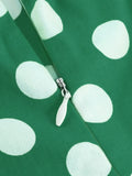 Halter Neck High Waist Belted Vintage Backless 95% Cotton Dress Polka Dot Elegant Night Party Women Sexy Retro Dresses