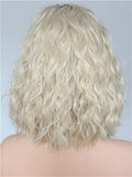 Short Brown Blonde Ombre Bob Curly Synthetic Lace Front Wig - FashionLoveHunter