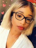 Short 4/613 Blonde Ombre PrePlucked With Baby Hair 150% Density Brazilian Remy Lace Front Human Hair Wig