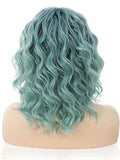 Short Borage Teal Green Ombre Synthetic Lace Front Wig - FashionLoveHunter