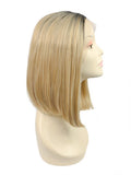 Short Goldish Brown Ombre Bob Synthetic Lace Front Wig - FashionLoveHunter