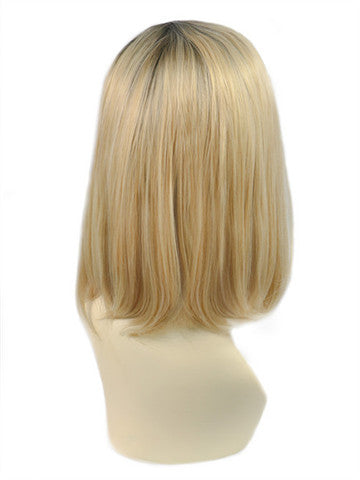 Short Goldish Brown Ombre Bob Synthetic Lace Front Wig - FashionLoveHunter