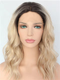 Short Light Golden Coast Wave Bob Synthetic Lace Front Wig