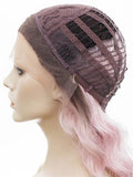 Short Prunus Pink Ombre Synthetic Lace Front Wig - FashionLoveHunter