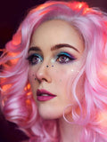 Short Weigela Pink Wave Synthetic Lace Front Wig - FashionLoveHunter