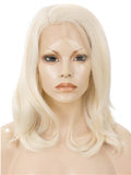 Shoulder Length Ash blonde Bob Synthetic Lace Front Wig - FashionLoveHunter