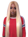 Straight #613 Blonde Stainable Silky Brazilian Remy Lace Front Human Hair Wig