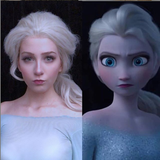 Princess Elsa Ash Blonde Synthetic Glueless Lace Front Wigs - Imstylewigs