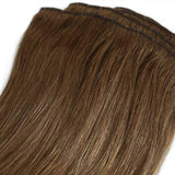 20" 10 Pieces Brown #6 Clip In Virgin Human Hair Set Extension
